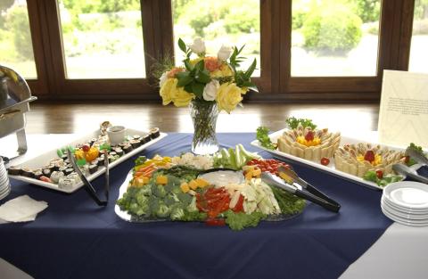 Buffet Table, Management Co-op Graduate Reception, Miller Lash House