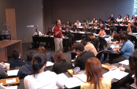 Richard Powers Teaches Class, Management Building (MW) Classroom
