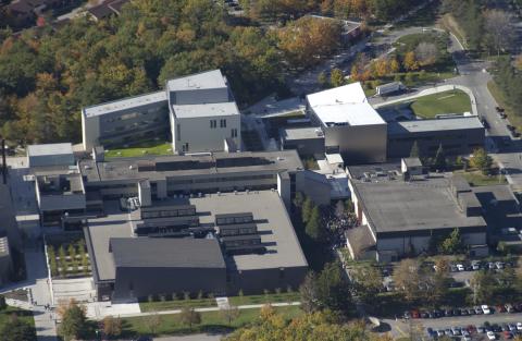 Aerial View, UTSC Campus (Student Centre, Arts & Administration Building, B-Wing, Academic Resource Centre (ARC) and Athletics Centre)