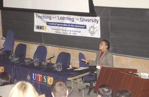 Miriam Rossi Speaking, "Teaching & Learning for Diversity at UTSC", Conference
