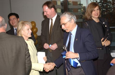 Rose Patten and Michael Krashinsky with other Attendees, Opening Event, Management Building (MW)