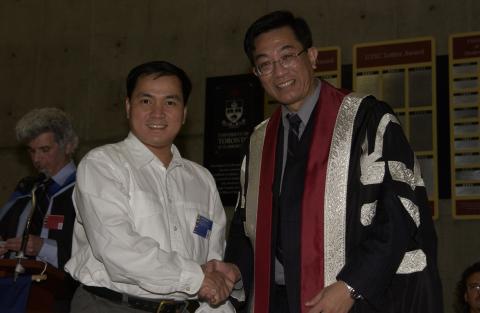 Kwong-loi Shun with Honouree, Honours Night, the Meeting Place