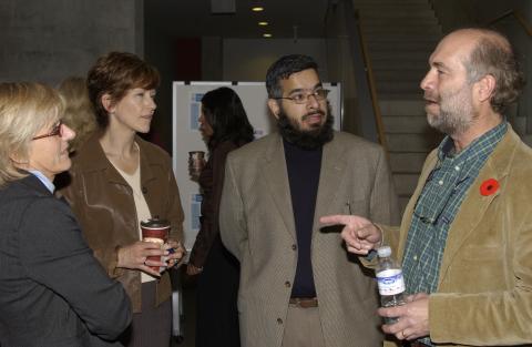 Tom Nowers and other Participants at "Stop Racism" Event Reception, Bluffs Event Space, Student Centre