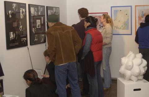 People looking at Artwork, Body... Exhibition, the Gallery, the Meeting Place