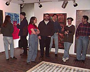 Group of Students in Art Gallery