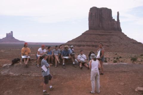 Participants in Class Activity, Environmental Field Camp Program, Monument Valley, Arizona