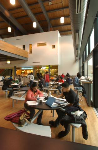 Students at Tables, Student Centre, Food Court