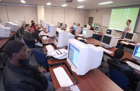 Class in Computer Lab, Lab funded by ATOP program