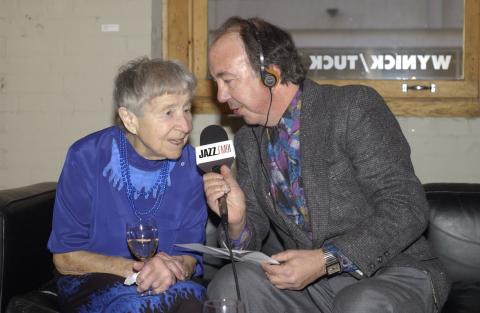 Doris McCarthy being Interviewed (JAZZ.FM91) at Wynick-Tuck Gallery
