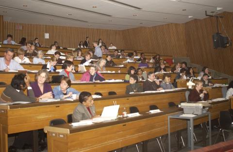 View of Attendees in Lecture Hall Seating Area, "Teaching & Learning for Diversity at UTSC", Conference