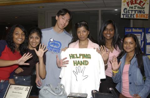 Group with "Helping Hand" T-Shirt, Clubs Event, the Meeting Place