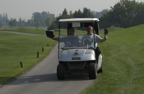 Alumni Golf Tournament, Players and Golf Cart