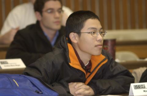 Student in Co-op Program Listens to Lecture