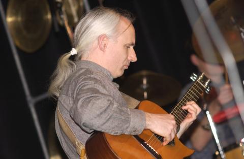 Musician Playing Guitar, Ron Korb & the Kappa Band Concert, Music of All Latitudes Concert Series, the Meeting Place