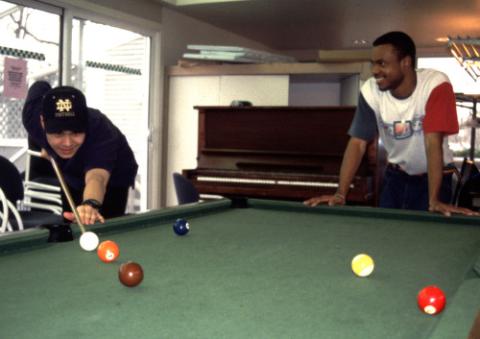 Students Play Pool