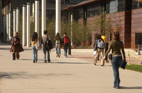 Students Walk along ARC Walkway