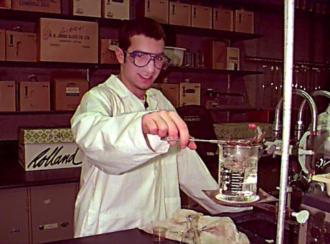 Chemistry Student In Lab with Equipment