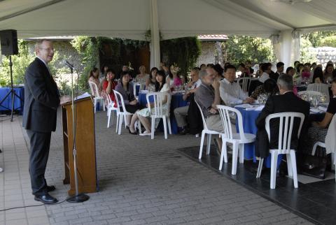 Don MacMillan Speaking, Green Path Program Graduation Event, Marquee Tent, Miller Lash House Gardens