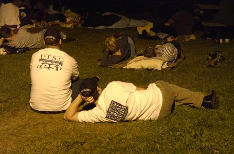 Students Sitting on Lawn at Summerfest, 2003