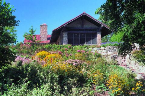 Miller Lash House, with Rock Garden