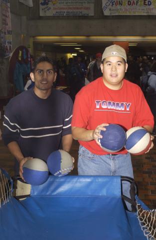 Students Hold Soccer Balls for Carnival Game, Spririt Event, the Meeting Place