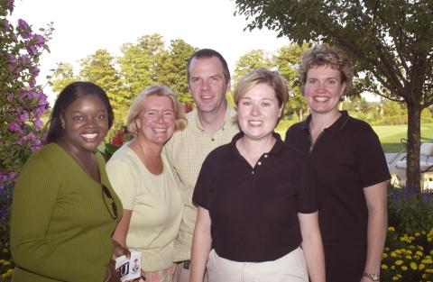 Alan Stanbridge with Event Participants, UTSC Management Alumni Association Golf Tournament, 2001, Deer Creek Golf Club