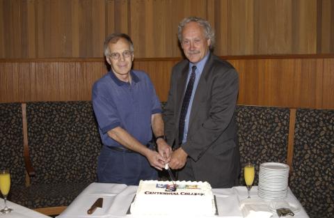 UTSC - John Youson and Richard Johnston, Cake Cutting, Centennial Joint Programs, Signing Event, Old Council Chambers
