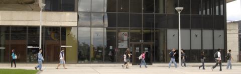 Students Walking in Front of UTSC Bookstore