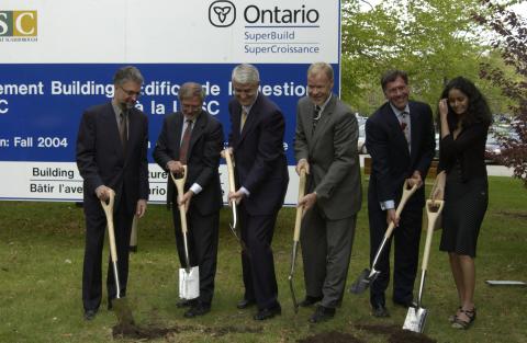 Dignitaries Participate in Groundbreaking Ceremony, on Site, Groundbreaking, Management Wing (MW)
