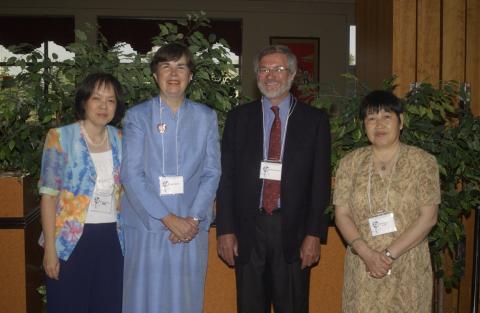 Paul Thompson with Eleanor Irwin and other Event Participants, Feminist Pedagogy and Program Development in Women's Studies Summer Institute