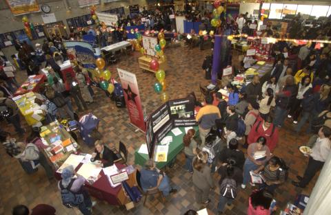 General View of Graduate and Professional Schools Fair, the Meeting Place
