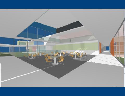 Architectural Rendering, Student Centre Food Court