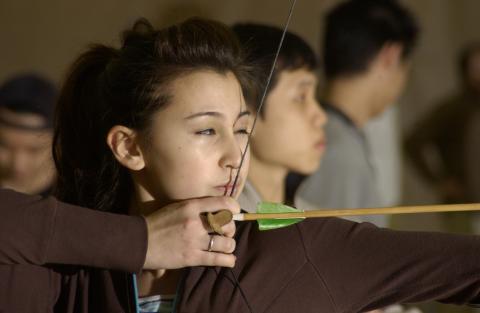 Students doing Archery