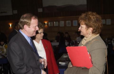 Don MacMillan Speaks with Event Attendees, Retirement Celebration