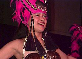 Dancer Wearing Feathered Hat, Part of Traditional Costume
