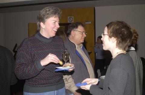 Event Attendees Socialize, Event for Positive Space Campaign, Faculty and Staff Lounge, H-Wing