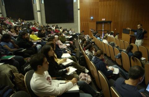 Students at Kamyar Hazaveh Mathematics Lecture, Summer Learning Institute, ARC Lecture Theatre