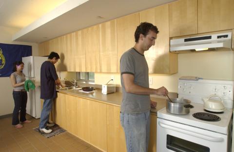 Students Cook and do Dishes in Residence Kitchen, Promotional Image