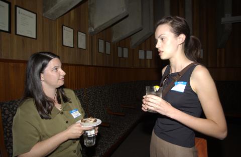 Two Attendees, International Development Studies Reception, Old Council Chambers