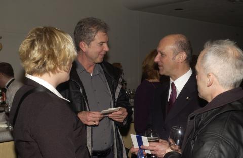 David Mirvish Speaks with Event Attendees, "Syncopation" Fundraiser for the Prague Project, Cascading Lobby Space, Elgin and Winter Garden Theatre