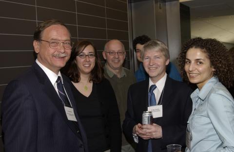 Ragnar-Olaf Buchweitz with other Event Attendees, including Ray Clement (2nd from right), Groundbreaking Event for Science Research Building, First Floor Event Space, Arts and Administration Building (AA)