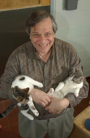 N. William Milgram with Cats