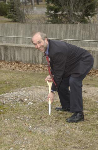 Tom Nowers, Groundbreaking for Student Centre, Outdoors at Site