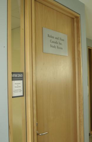 Entrance to Rohm and Haas Canada Inc., Study Room, Management Building (MW)