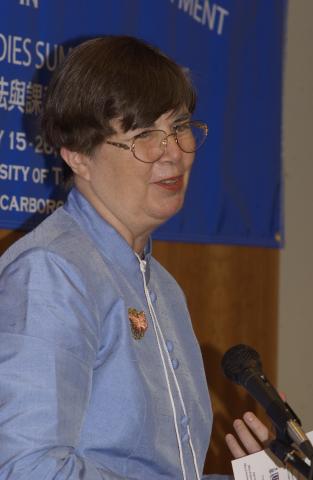 Ruth Hayhoe Speaking, Feminist Pedagogy and  Program Development in Women's Studies Summer Institute, 2002.