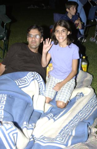 Students Sitting on Lawn with Blankets, Summerfest, 2003