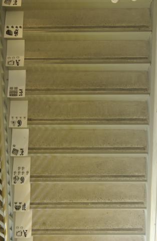 Stair Treads, Marked with Symbols