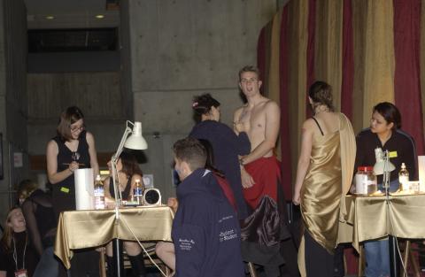 General View of Body Painting Tables at Glow: (sub)Urban Night Lights Party, Arts Management Event, the Meeting Place