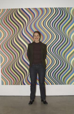 Angela Leach with Painting, Doris McCarthy Gallery