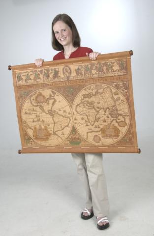 Heather Jacobson, English Student, with Map, Promotional Image